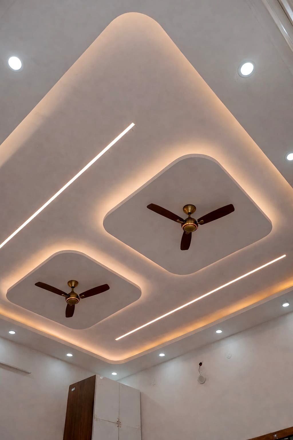 Bedroom False Ceiling Cove Lights from an Abya completed interior project