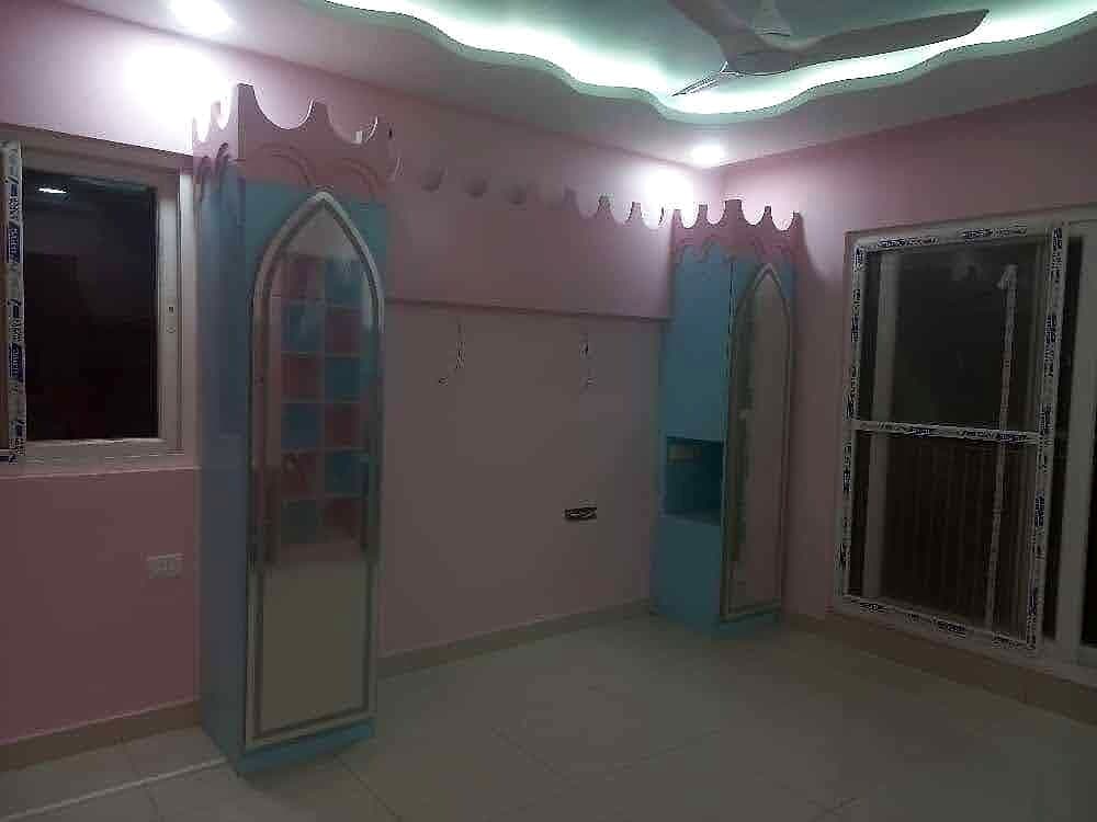Pink Kids Room Arched Mirror Wide from an Abya completed interior project