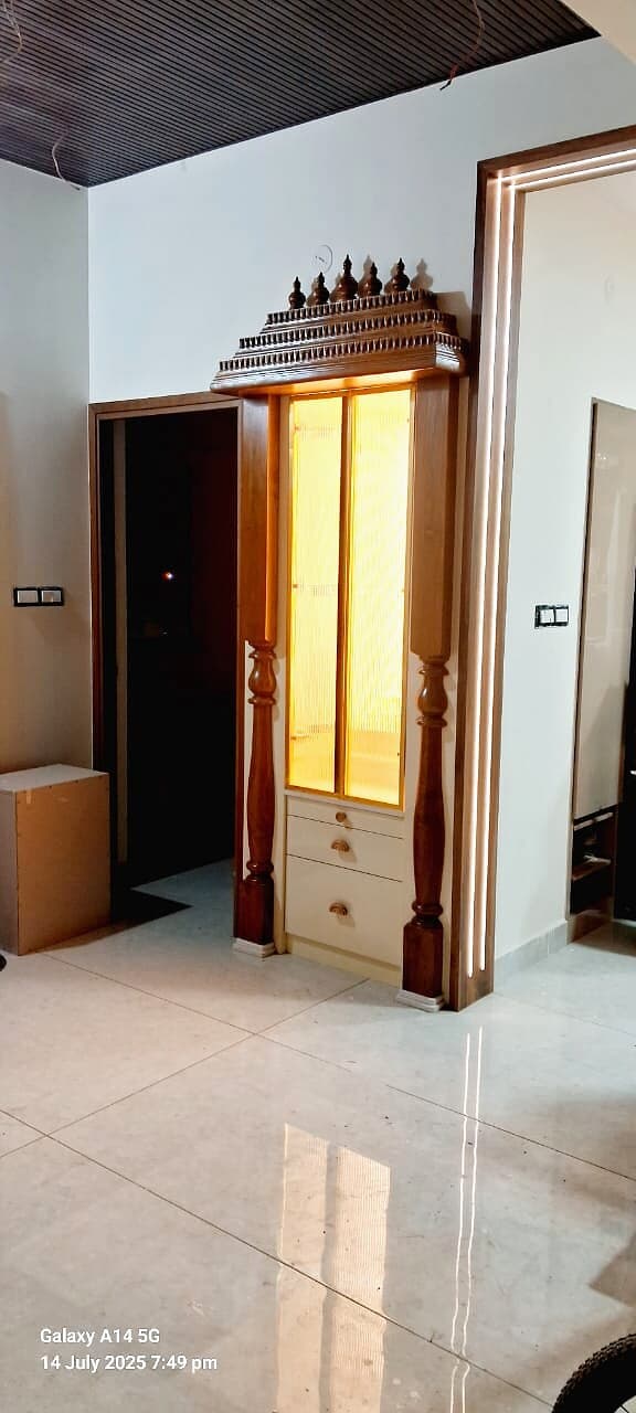 Wooden Doorway Mirror Cabinet Hall from an Abya completed interior project